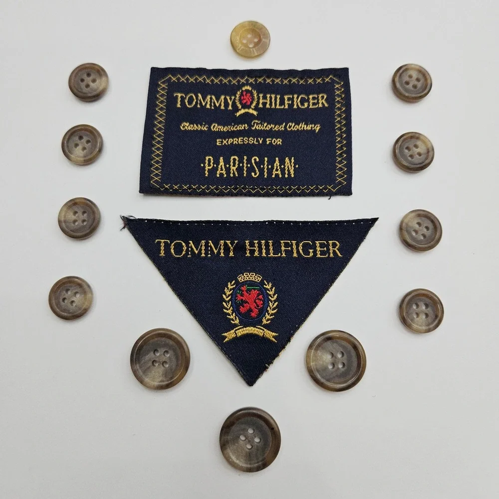 Tommy Hilfiger Beige/Tan Swirl Replacement Suit Blazer Buttons Set of 12 Marbled